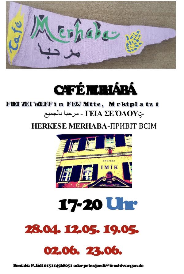Bild vergr&ouml;&szlig;ern: Bild Plakat Cafe Merhaba Feuchtwangen