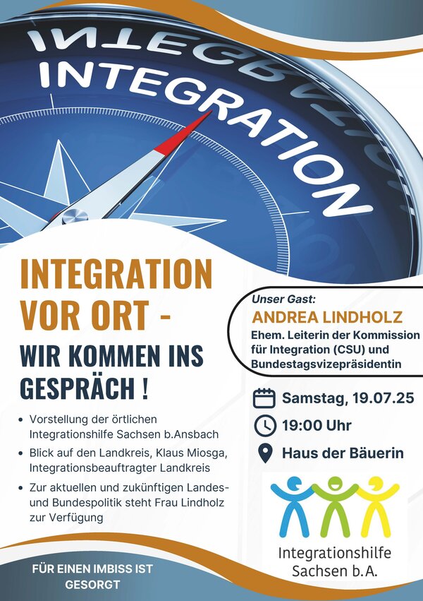 Bild vergr&ouml;&szlig;ern: Integration vor Ort - Wir kommen ins Gespräch, am 19.07.2025 im Haus der Bäuerin in Sachsen b.Ansbach