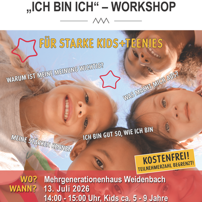 Plakat Workshop Ich bin ich