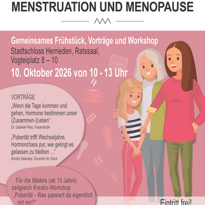 Veranstaltung MÄDELS, MÜTTER, MENSTRUATION UND MENOPAUSE