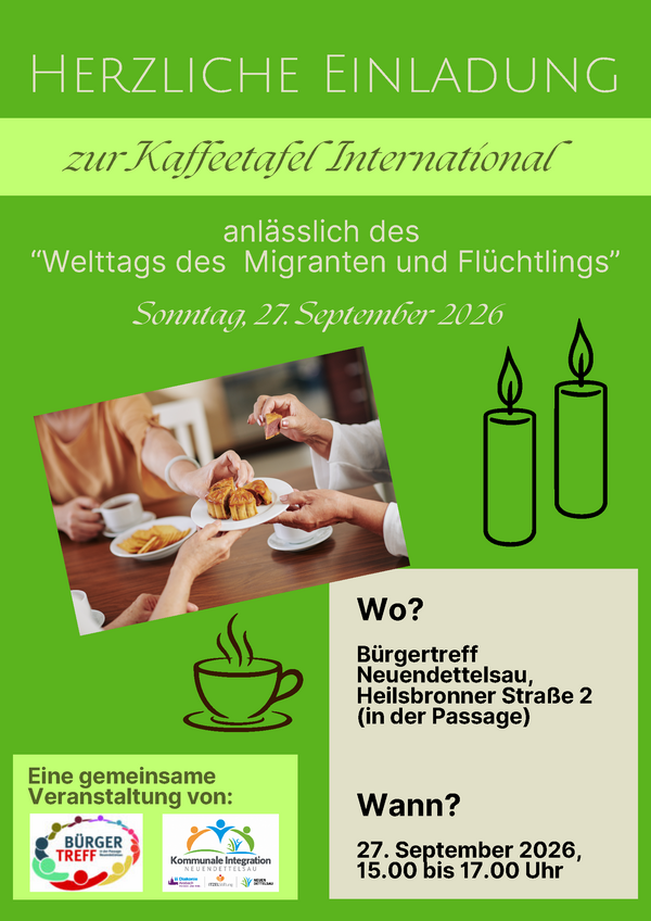 Bild vergr&ouml;&szlig;ern: Einladung zur Kaffeetafel International