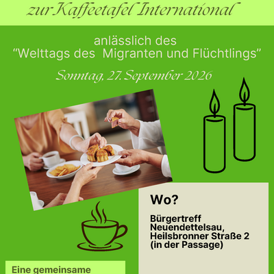 Einladung zur Kaffeetafel International
